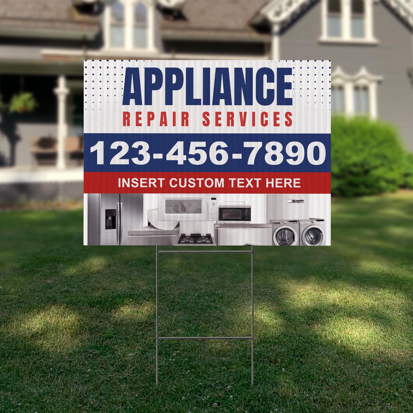 Appliance Repair Services Yard Sign Design 2 -  BFS-APP-24X18-DS-D2-BFS-APP-24X18-SS-D2