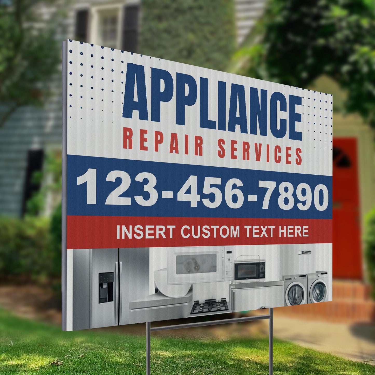 Appliance Repair Services Yard Sign Design 2 -  BFS-APP-24X18-DS-D2-BFS-APP-24X18-SS-D2