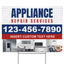 Appliance Repair Services Yard Sign Design 2 -  BFS-APP-24X18-DS-D2-BFS-APP-24X18-SS-D2