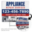 Appliance Repair Services Yard Sign Design 2 -  BFS-APP-24X18-DS-D2-BFS-APP-24X18-SS-D2