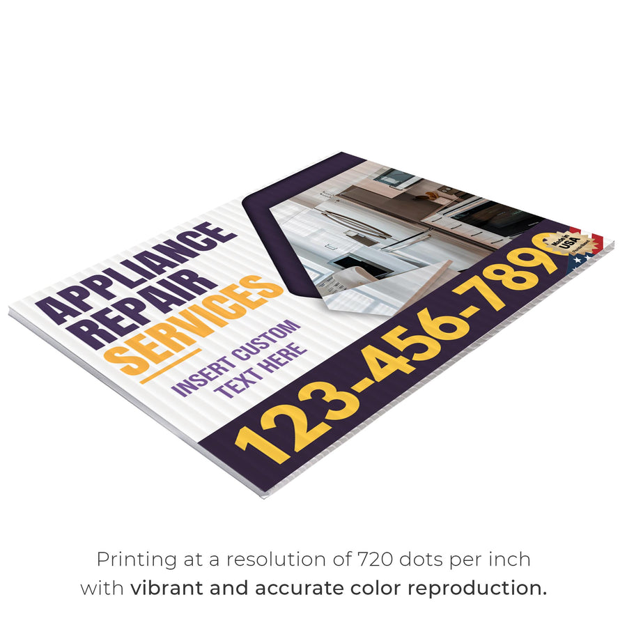 Appliance Repair Services Yard Sign Design 3 -  BFS-APP-24X18-DS-D3-BFS-APP-24X18-SS-D3