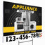 Appliance Repair Services Yard Sign Design 4 -  BFS-APP-24X18-DS-D4-BFS-APP-24X18-SS-D4
