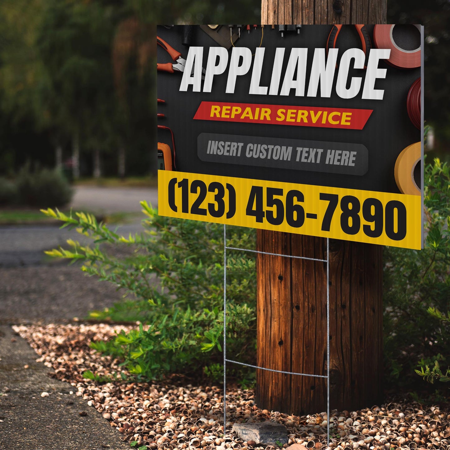 Appliance Repair Services Yard Sign Design 5 -  BFS-APP-24X18-DS-D5-BFS-APP-24X18-SS-D5