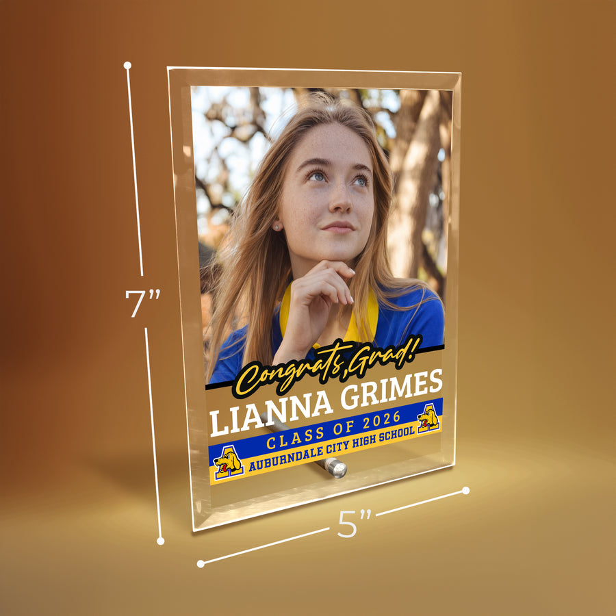 Auburndale High School Glass Plaque Design 2