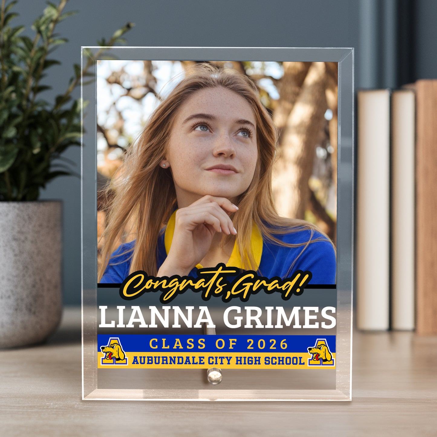 Auburndale High School Glass Plaque Design 2