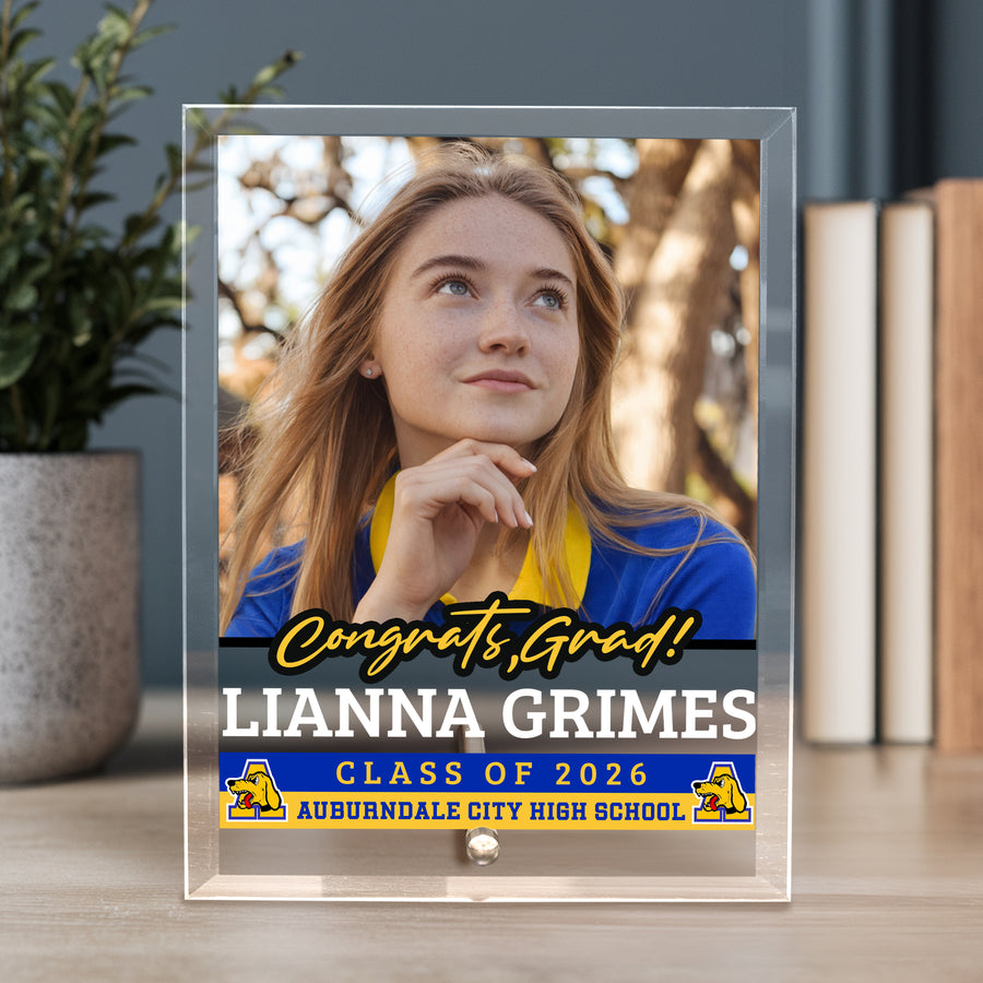 Auburndale High School Glass Plaque Design 2