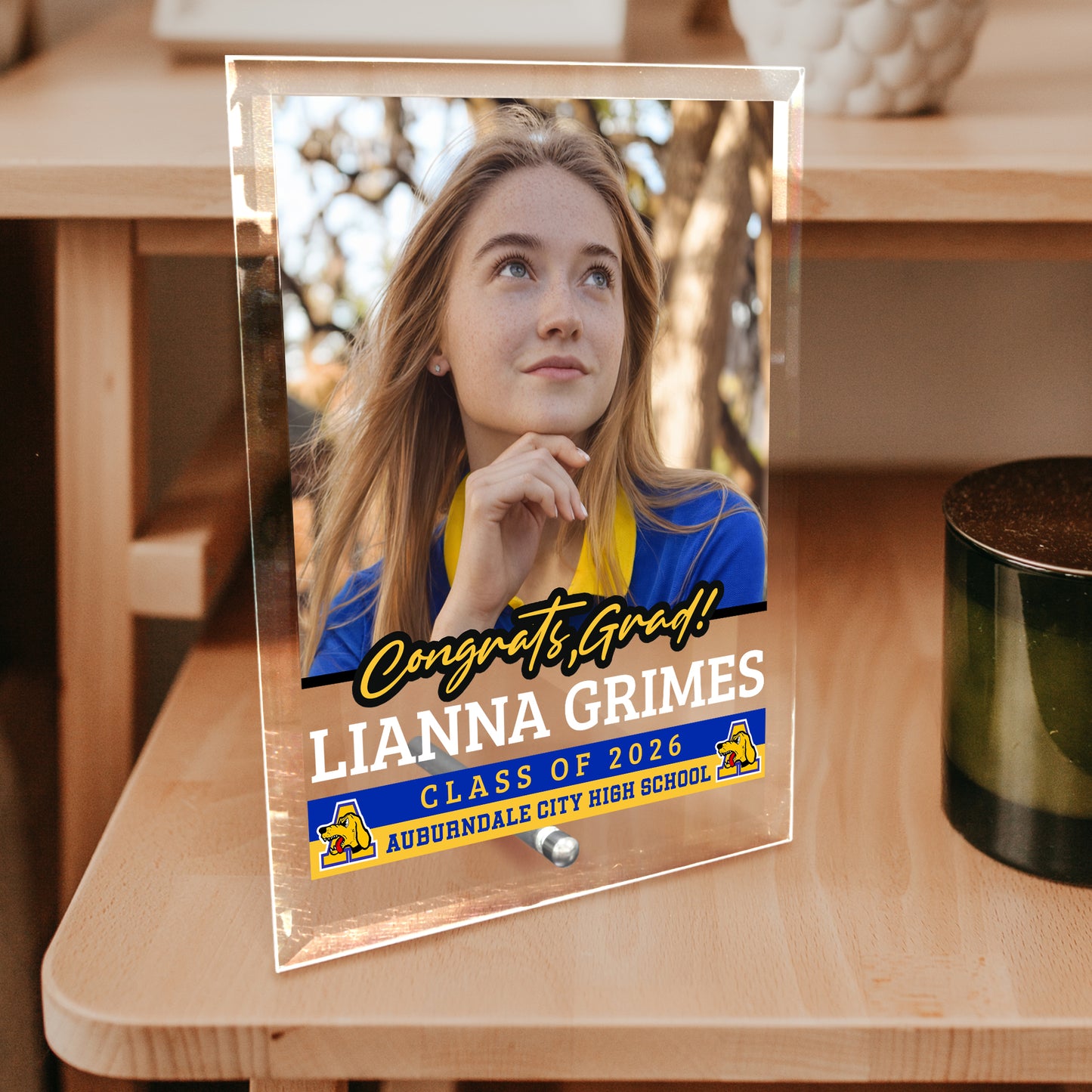 Auburndale High School Glass Plaque Design 2