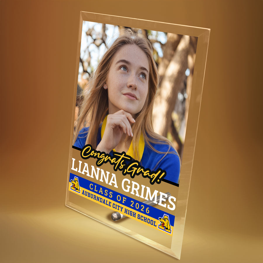 Auburndale High School Glass Plaque Design 2
