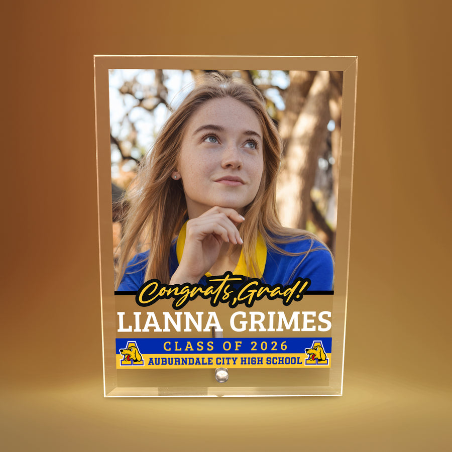 Auburndale High School Glass Plaque Design 2