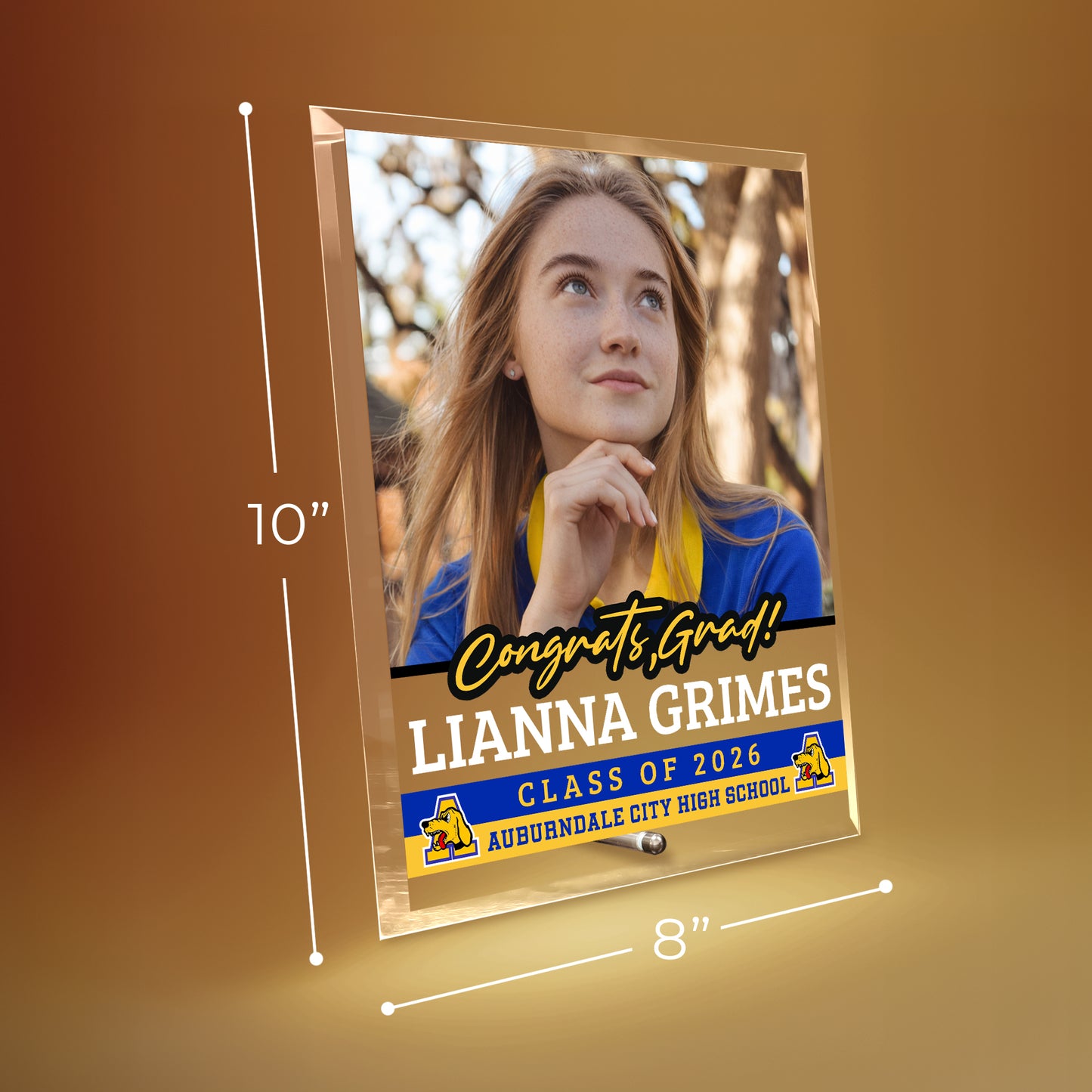 Auburndale High School Glass Plaque Design 2
