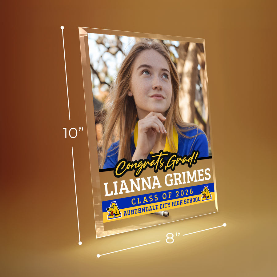 Auburndale High School Glass Plaque Design 2