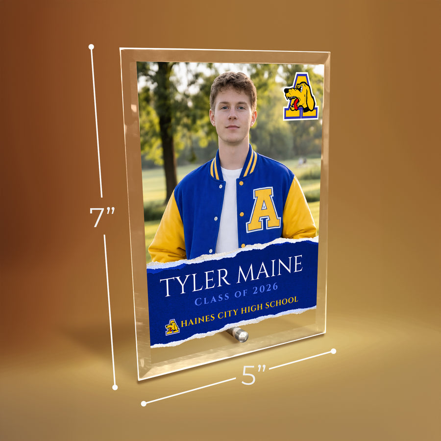 Auburndale High School Glass Plaque Design 3