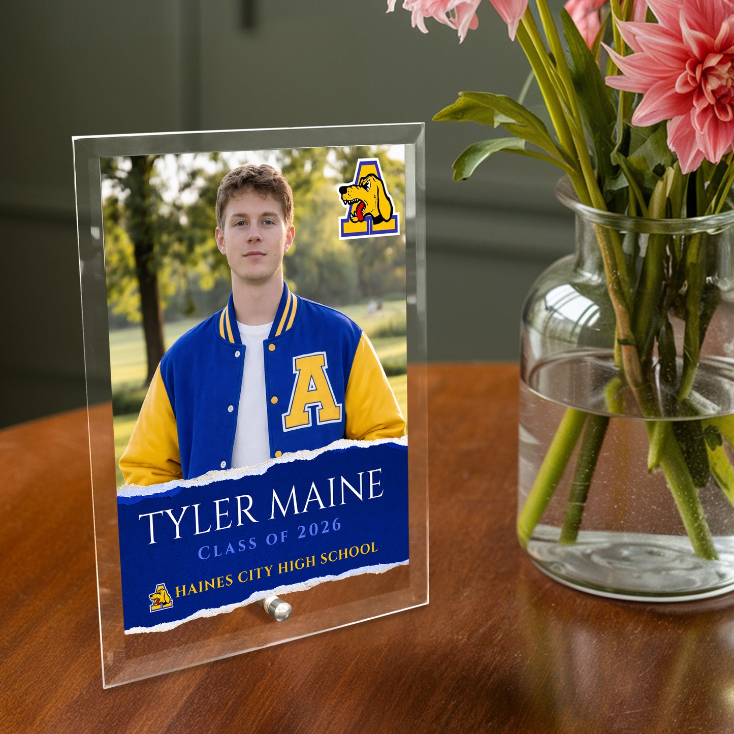 Auburndale High School Glass Plaque Design 3