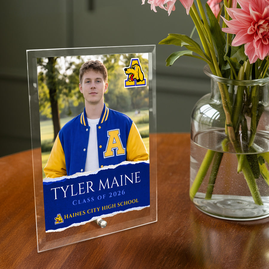 Auburndale High School Glass Plaque Design 3