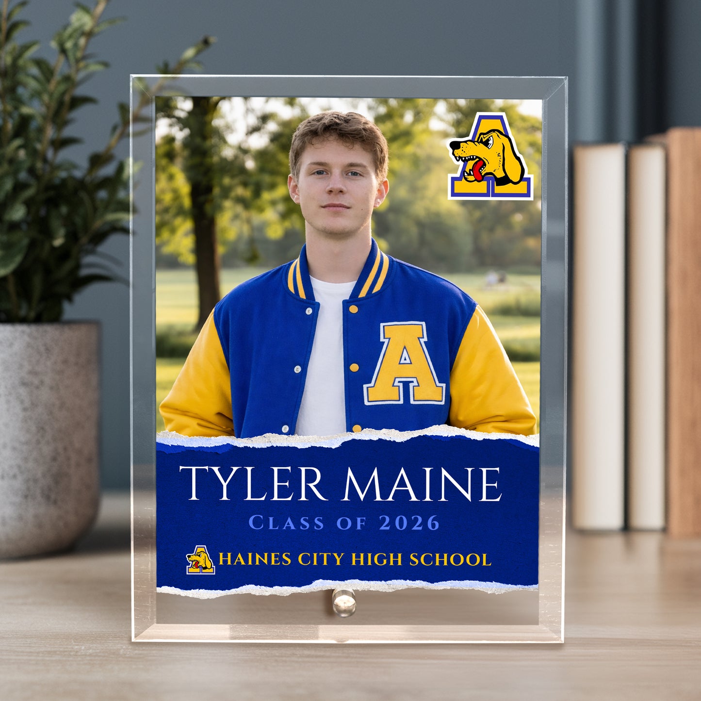 Auburndale High School Glass Plaque Design 3