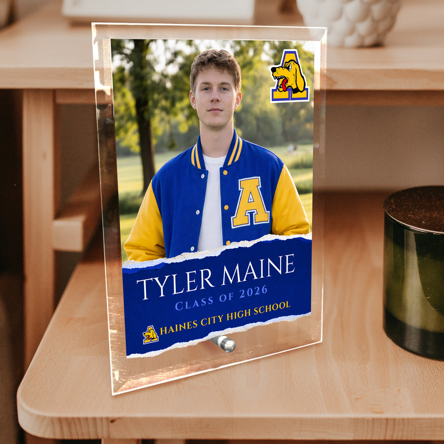 Auburndale High School Glass Plaque Design 3