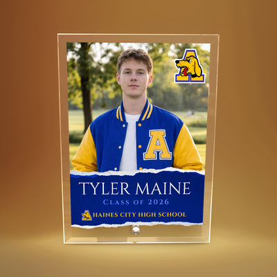 Auburndale High School Glass Plaque Design 3