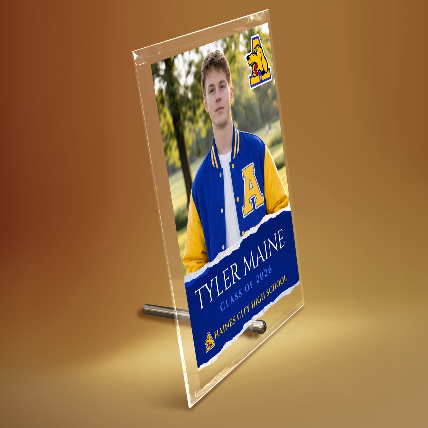 Auburndale High School Glass Plaque Design 3