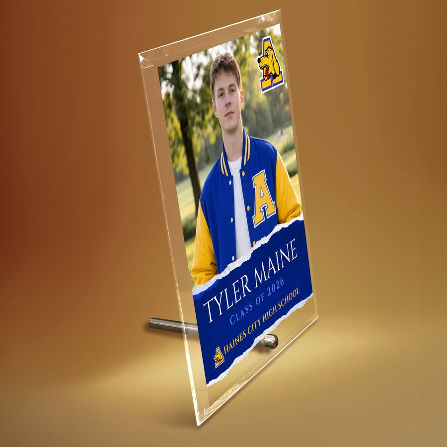 Auburndale High School Glass Plaque Design 3