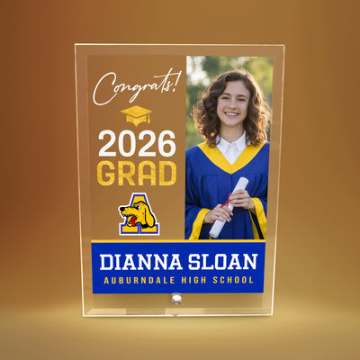 Auburndale High School Glass Plaque Design 4