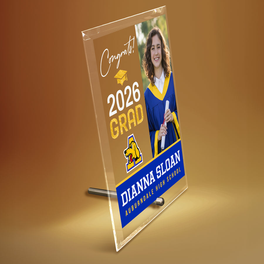 Auburndale High School Glass Plaque Design 4