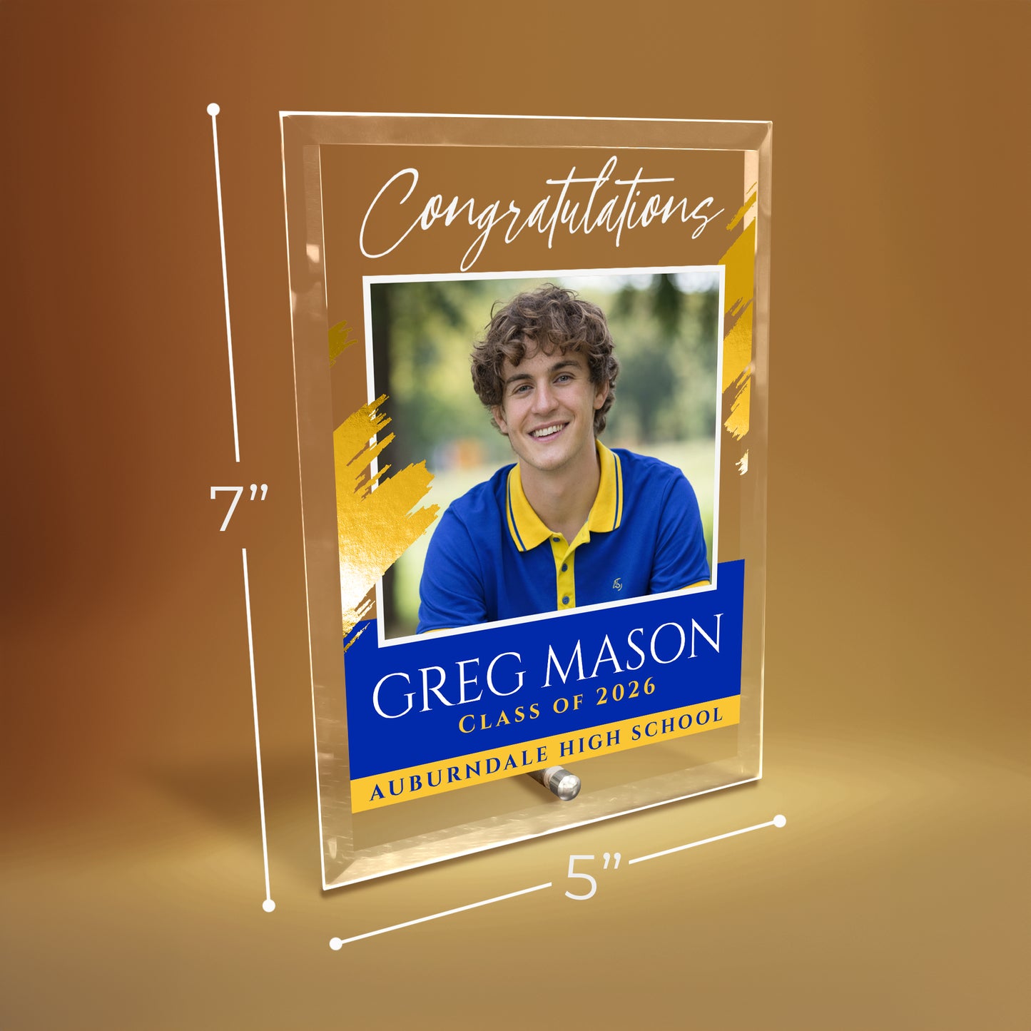 Auburndale High School Glass Plaque Design 5