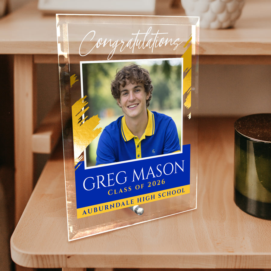 Auburndale High School Glass Plaque Design 5