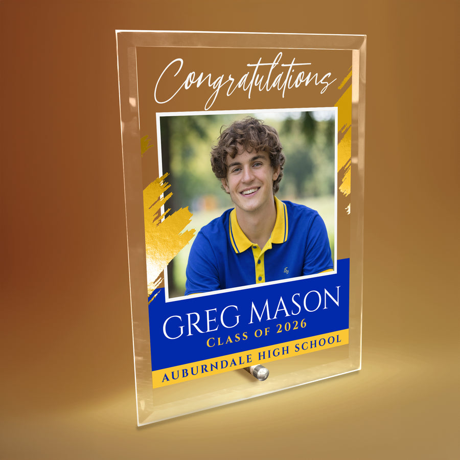 Auburndale High School Glass Plaque Design 5