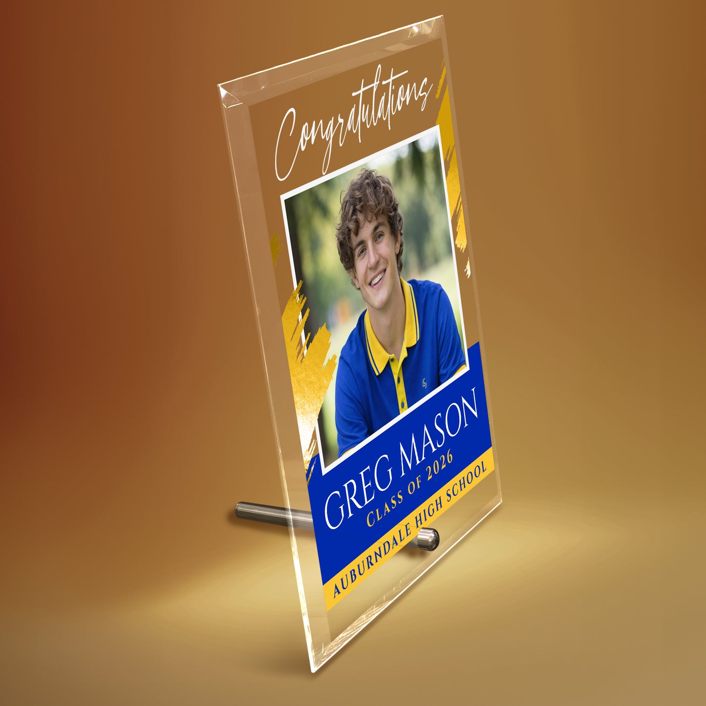 Auburndale High School Glass Plaque Design 5