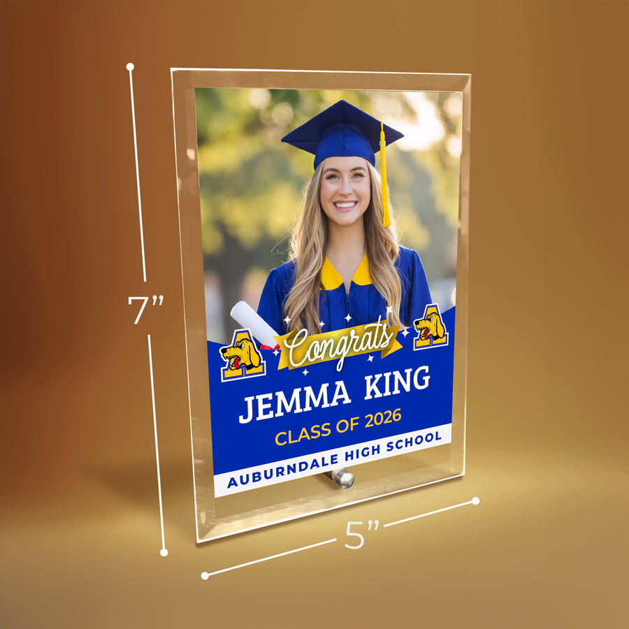 Auburndale High School Glass Plaque Design 6