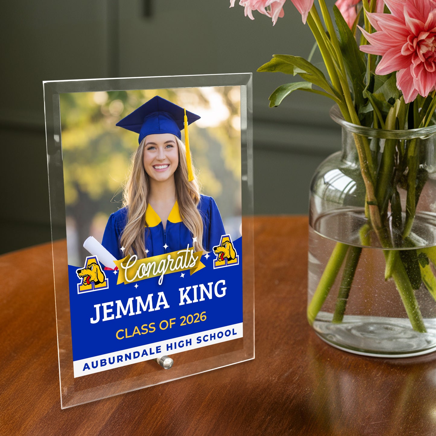 Auburndale High School Glass Plaque Design 6