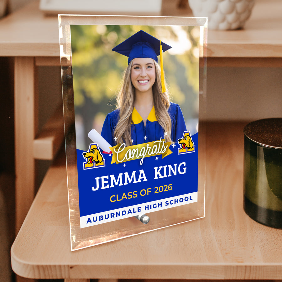 Auburndale High School Glass Plaque Design 6