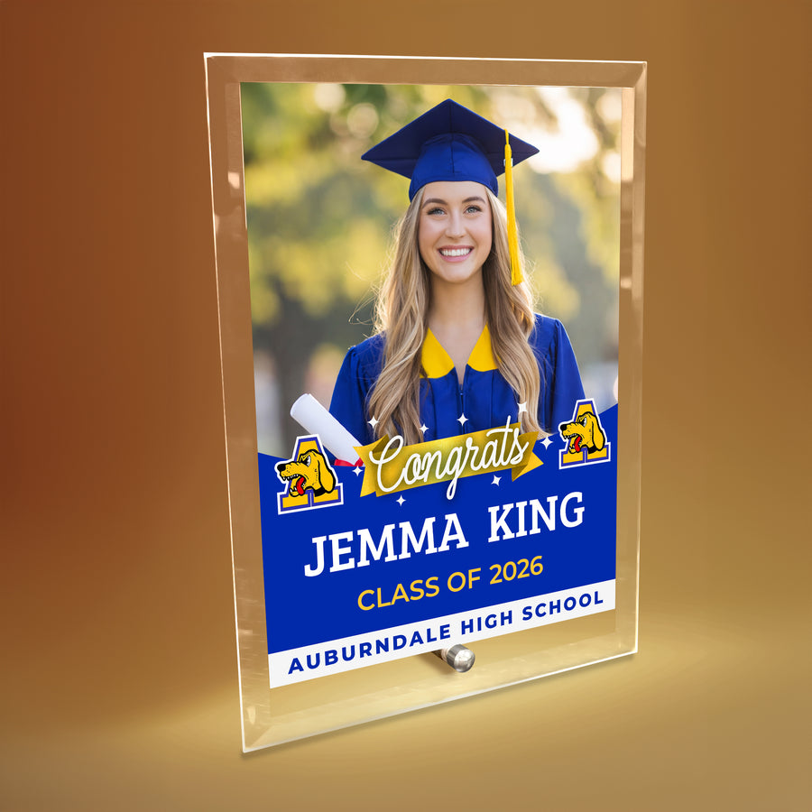 Auburndale High School Glass Plaque Design 6