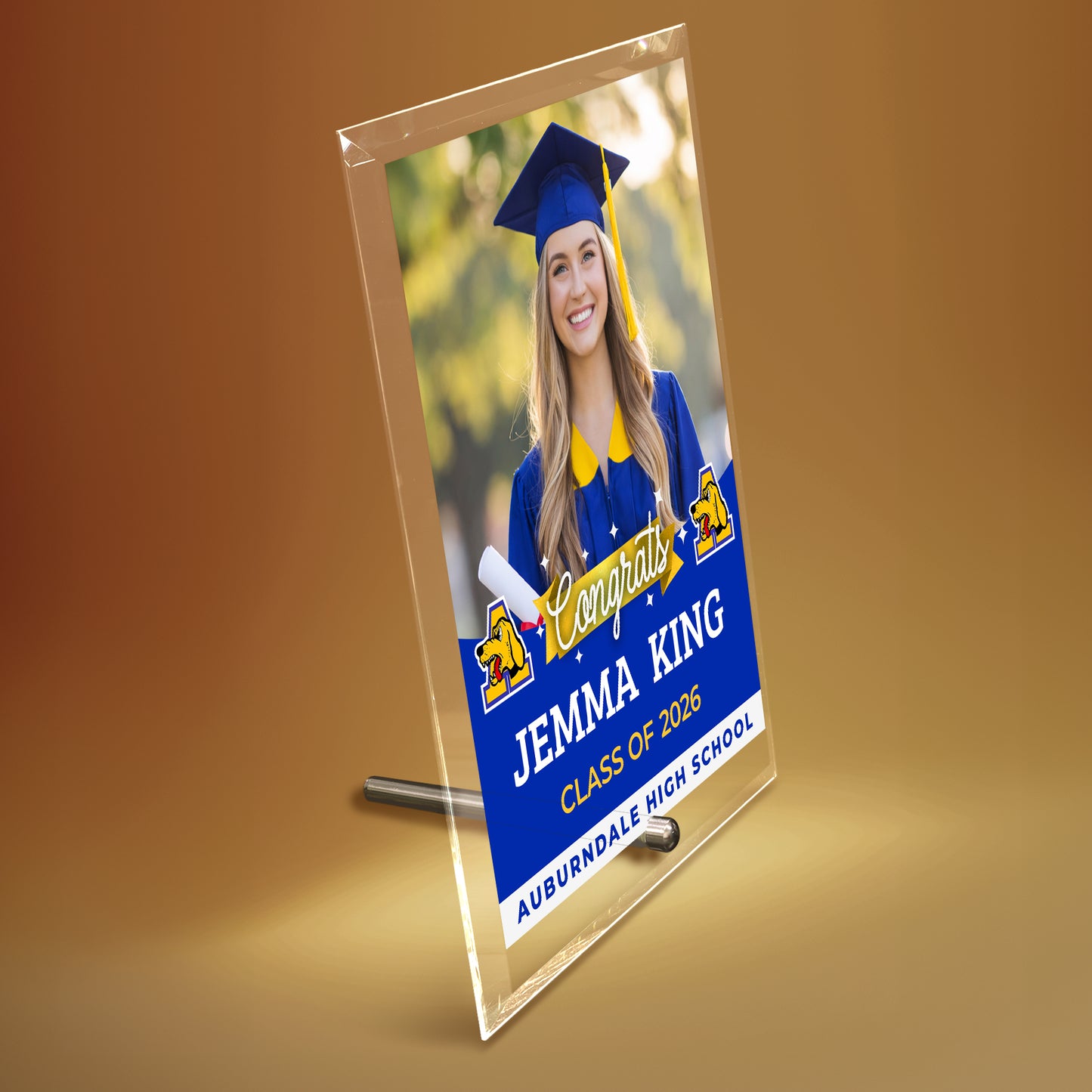 Auburndale High School Glass Plaque Design 6