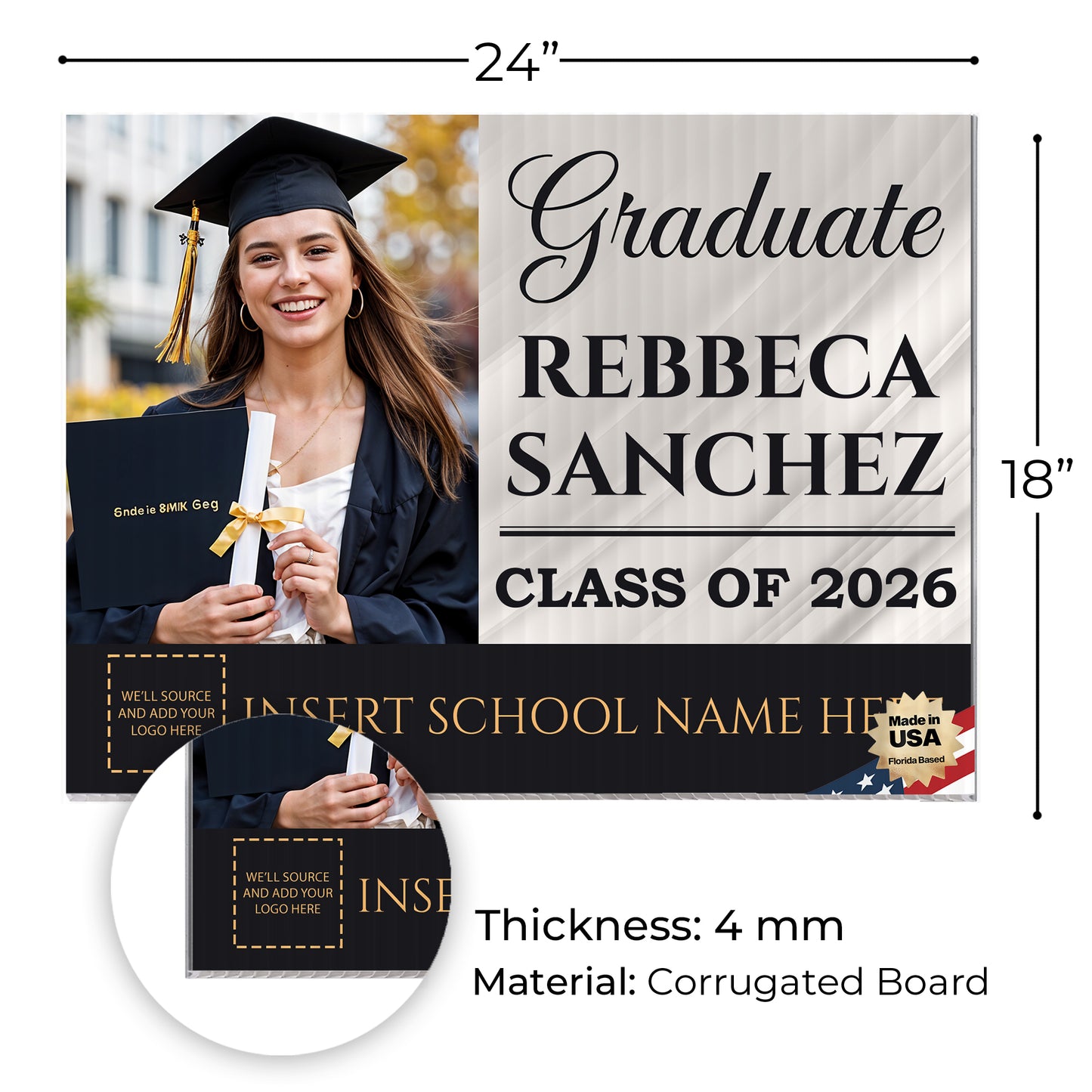 Personalized Graduation Yard Sign Design 1