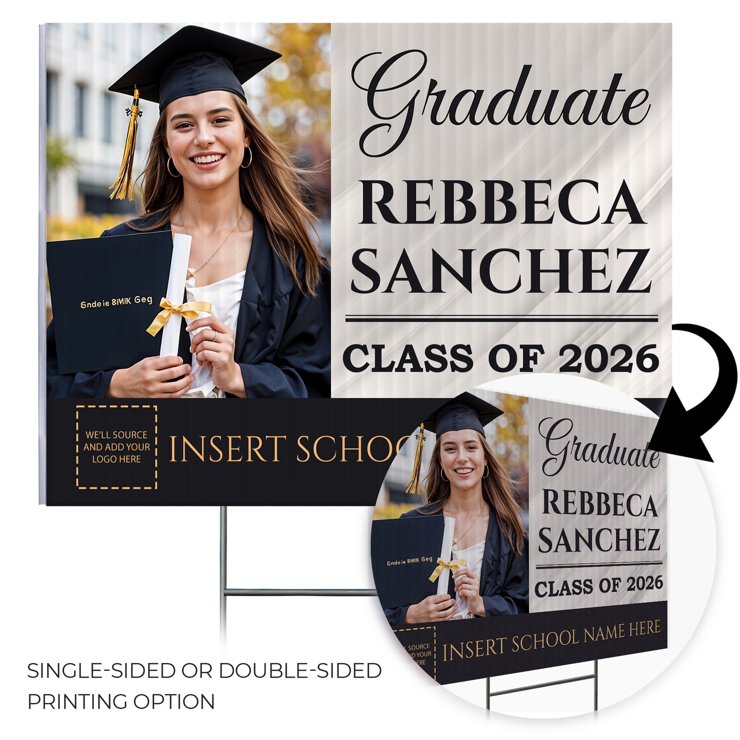 Personalized Graduation Yard Sign Design 1