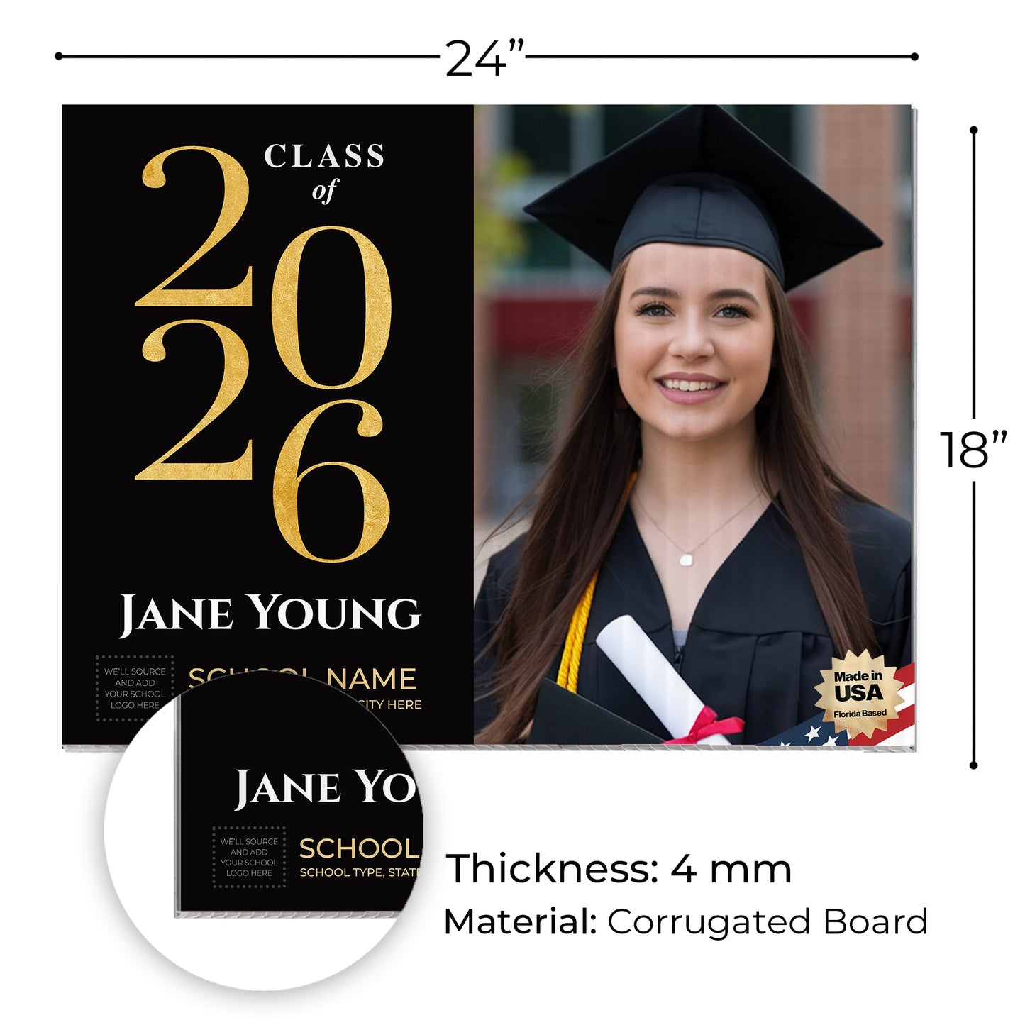 Personalized Graduation Yard Sign Design 2