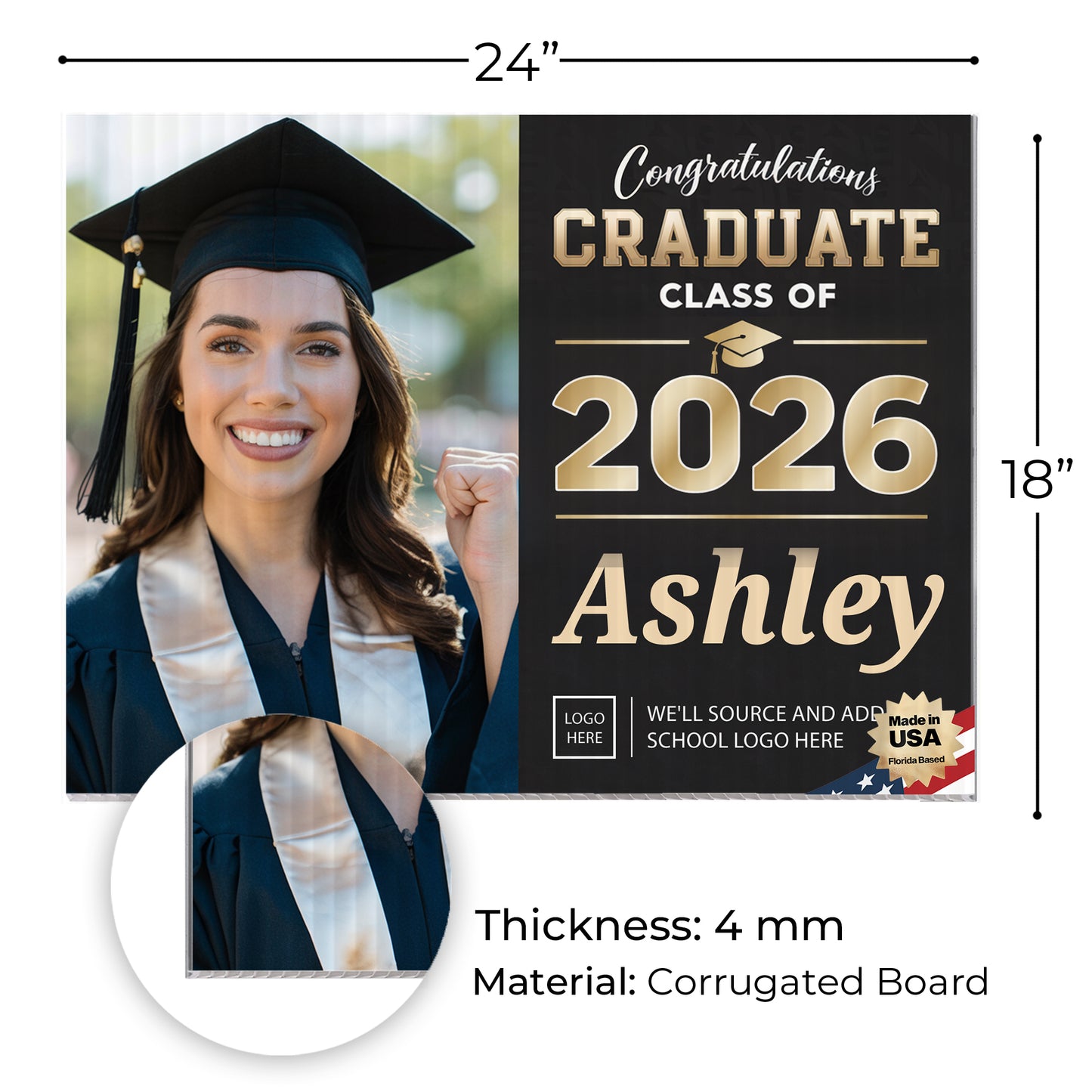 Personalized Graduation Yard Sign Design 3