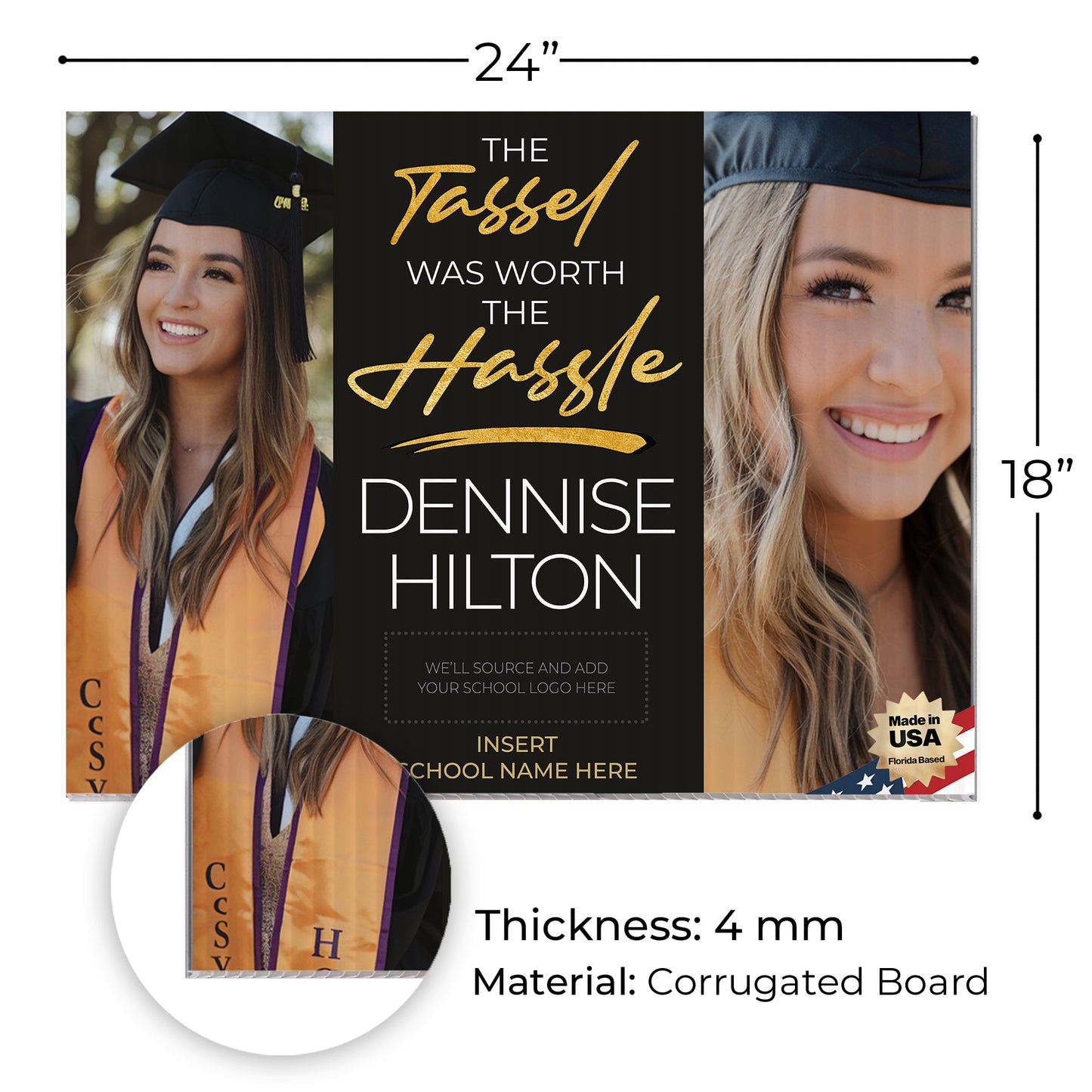 Personalized Graduation Yard Sign Design 4