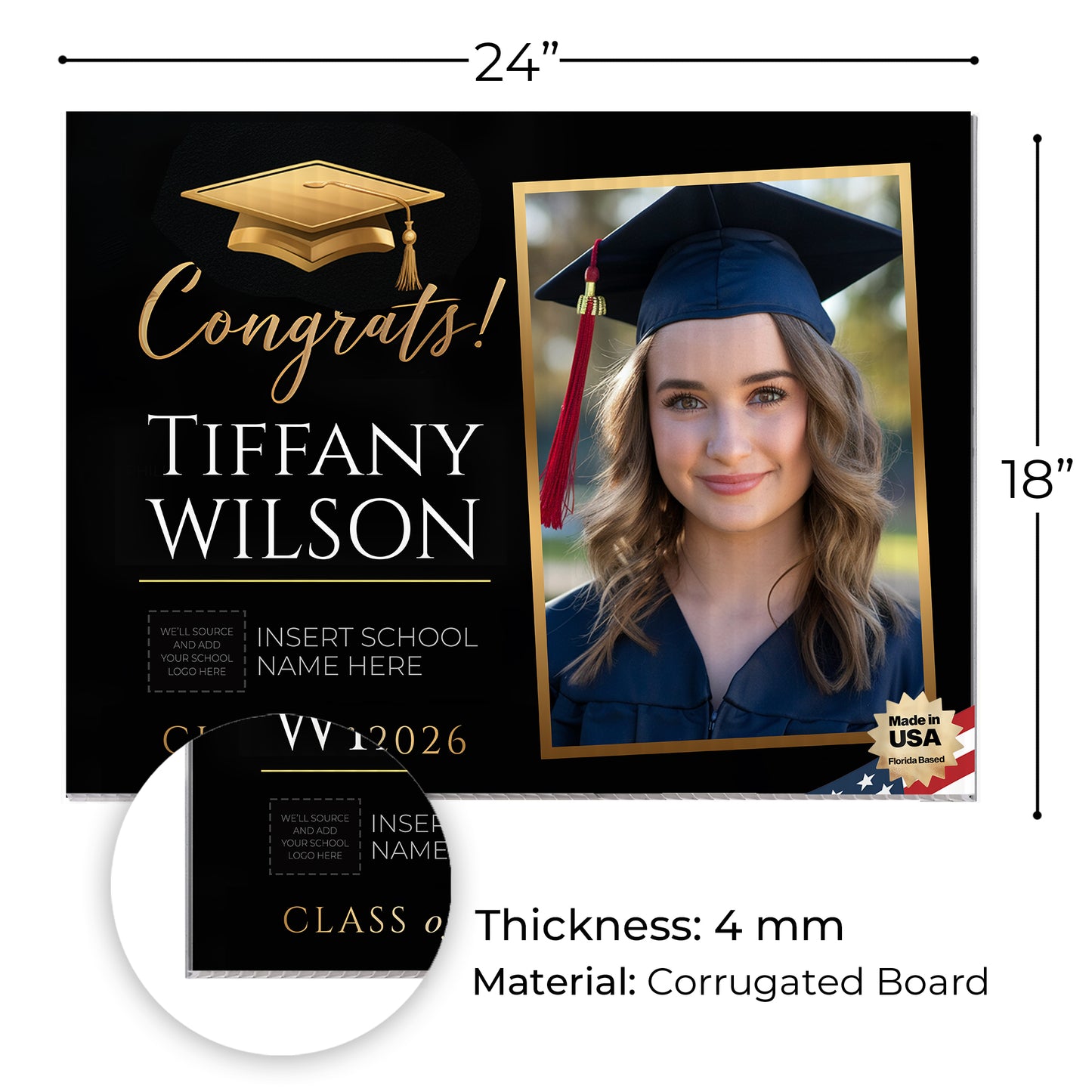 Personalized Graduation Yard Sign Design 5