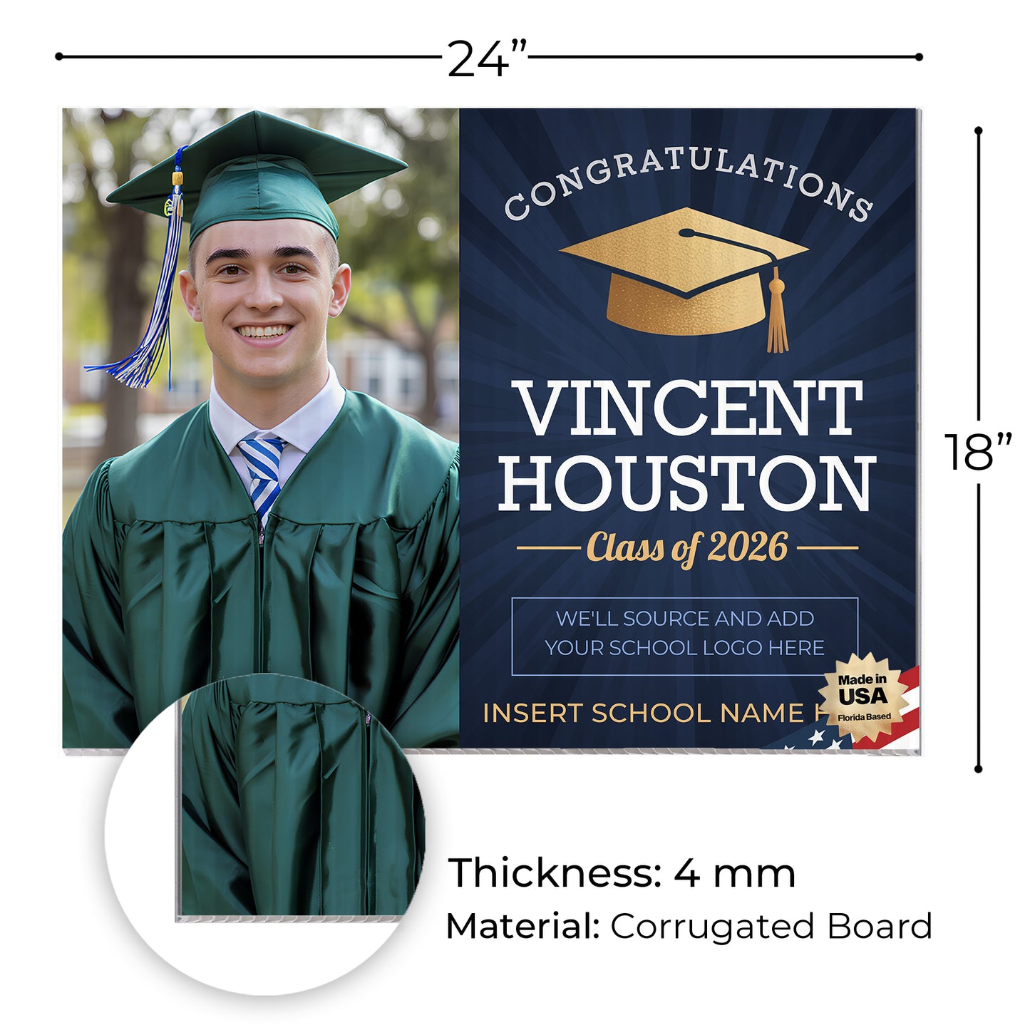 Personalized Graduation Yard Sign Design 6