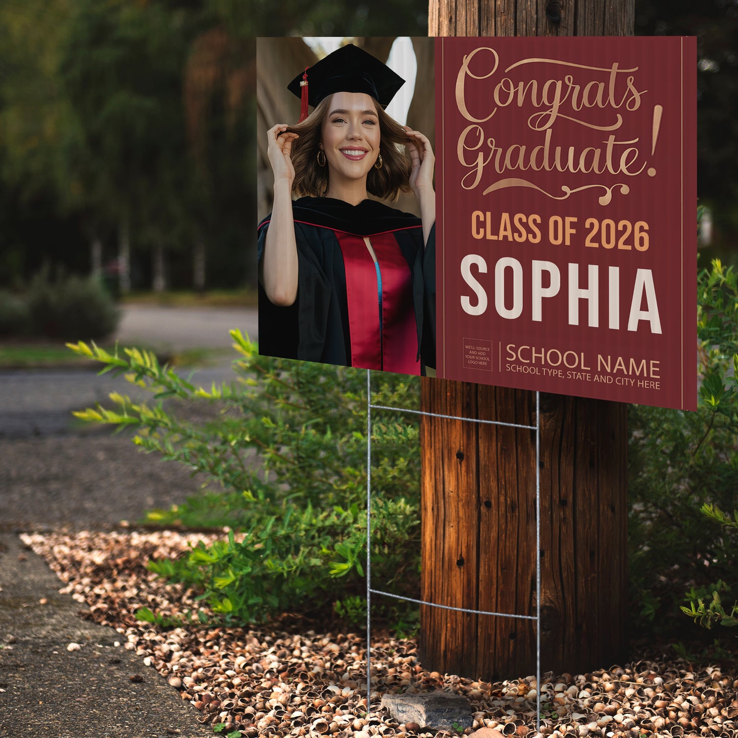 Personalized Graduation Yard Sign Design 7
