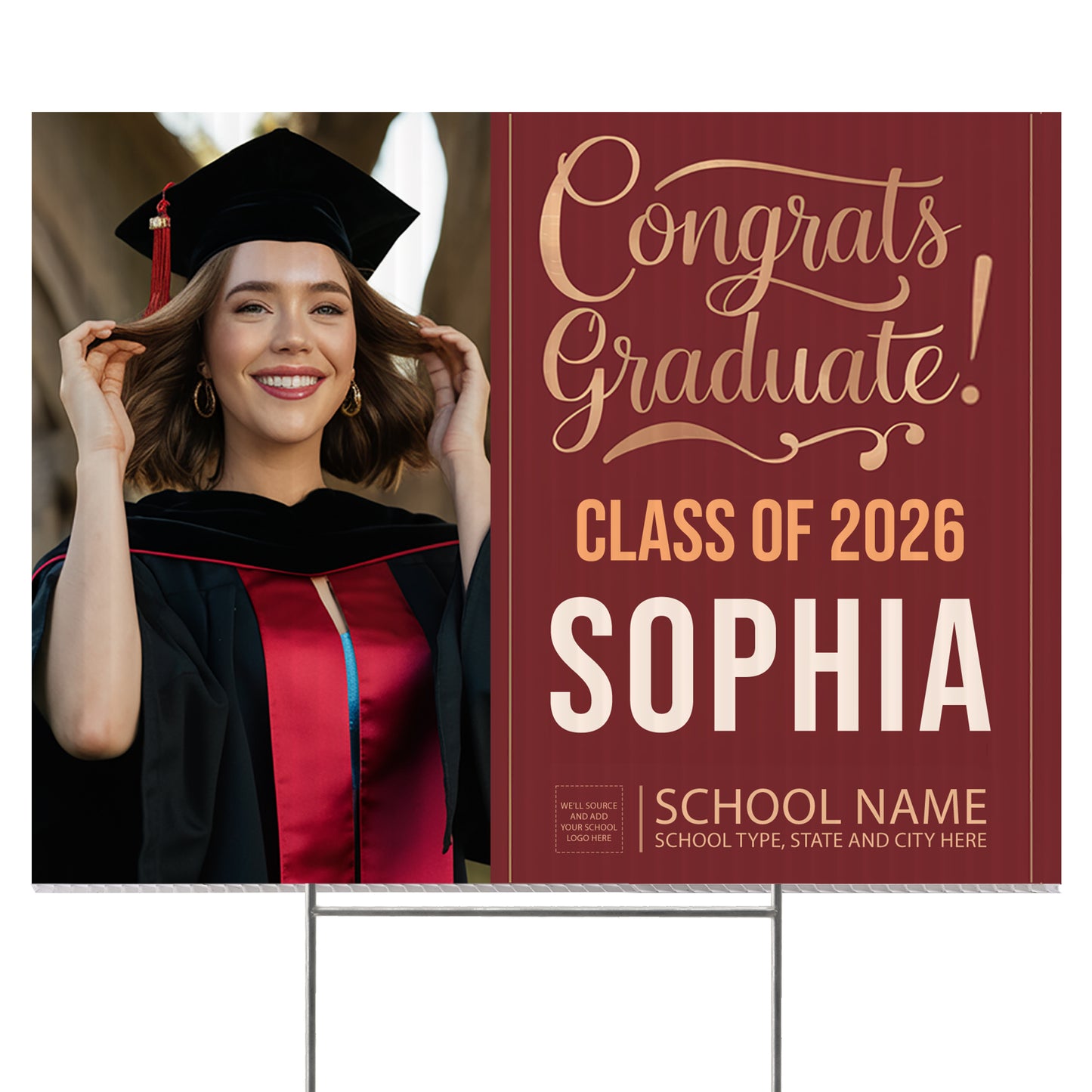 Personalized Graduation Yard Sign Design 7