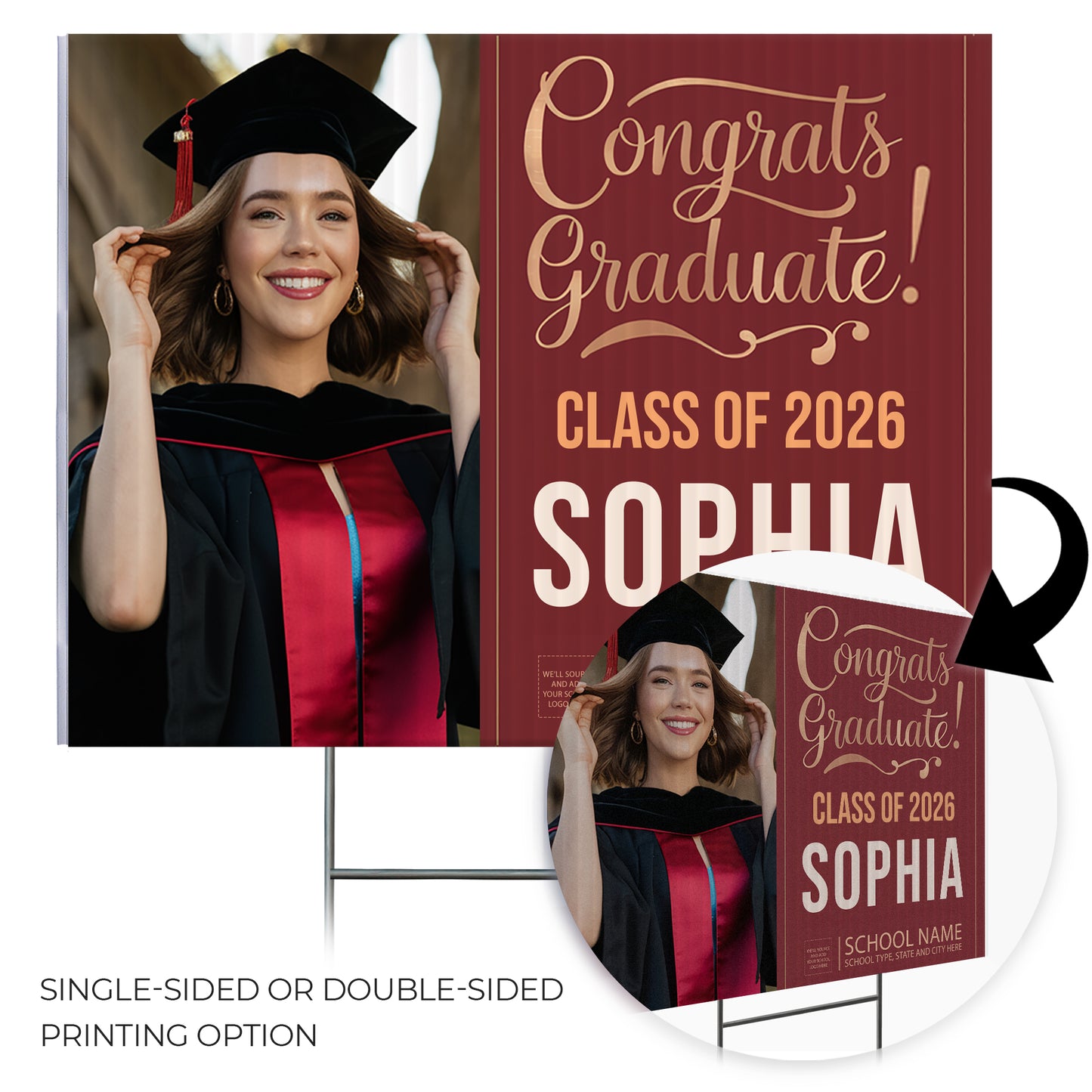 Personalized Graduation Yard Sign Design 7