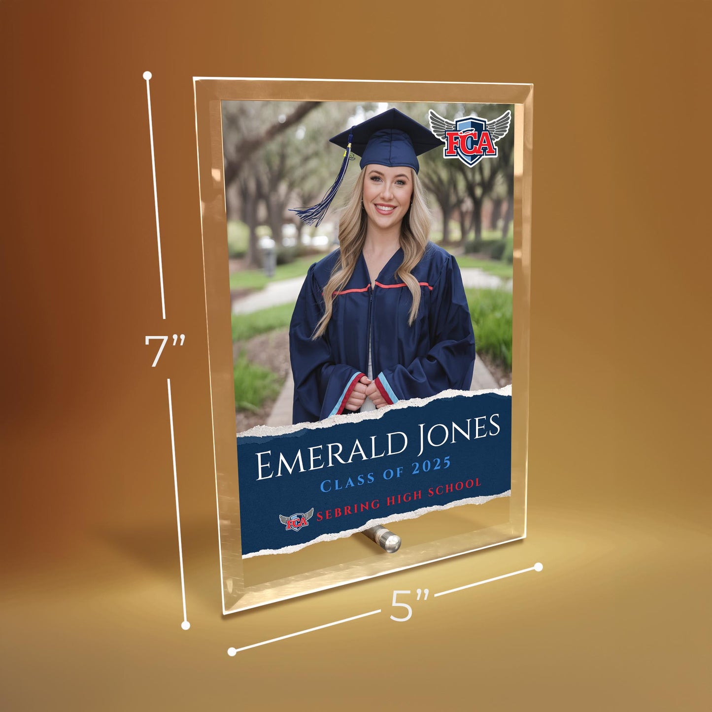 Faith Christian Academy Glass Plaque Design 3