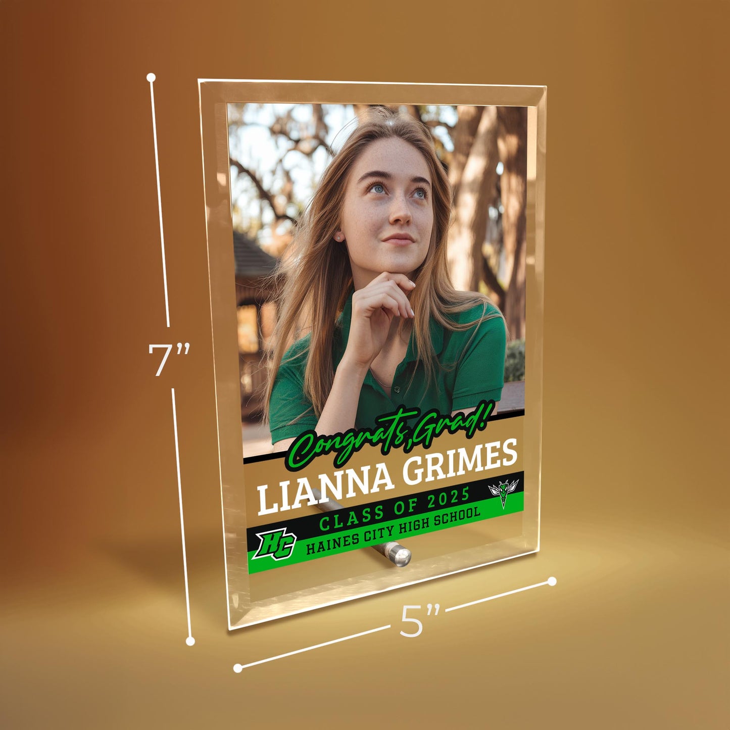 Haines City Senior High School Glass Plaque Design 2