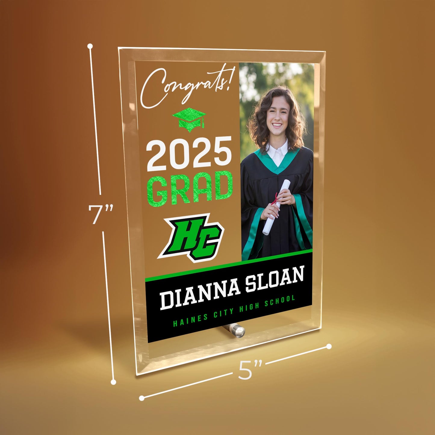 Haines City Senior High School Glass Plaque Design 4