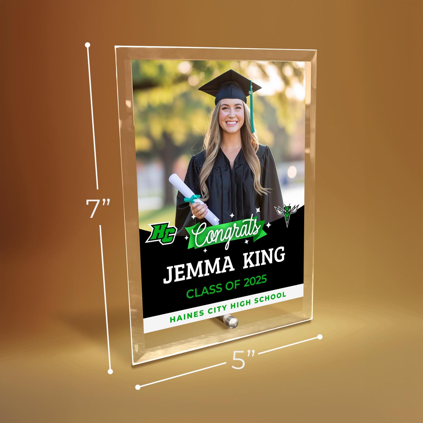 Haines City Senior High School Glass Plaque Design 6