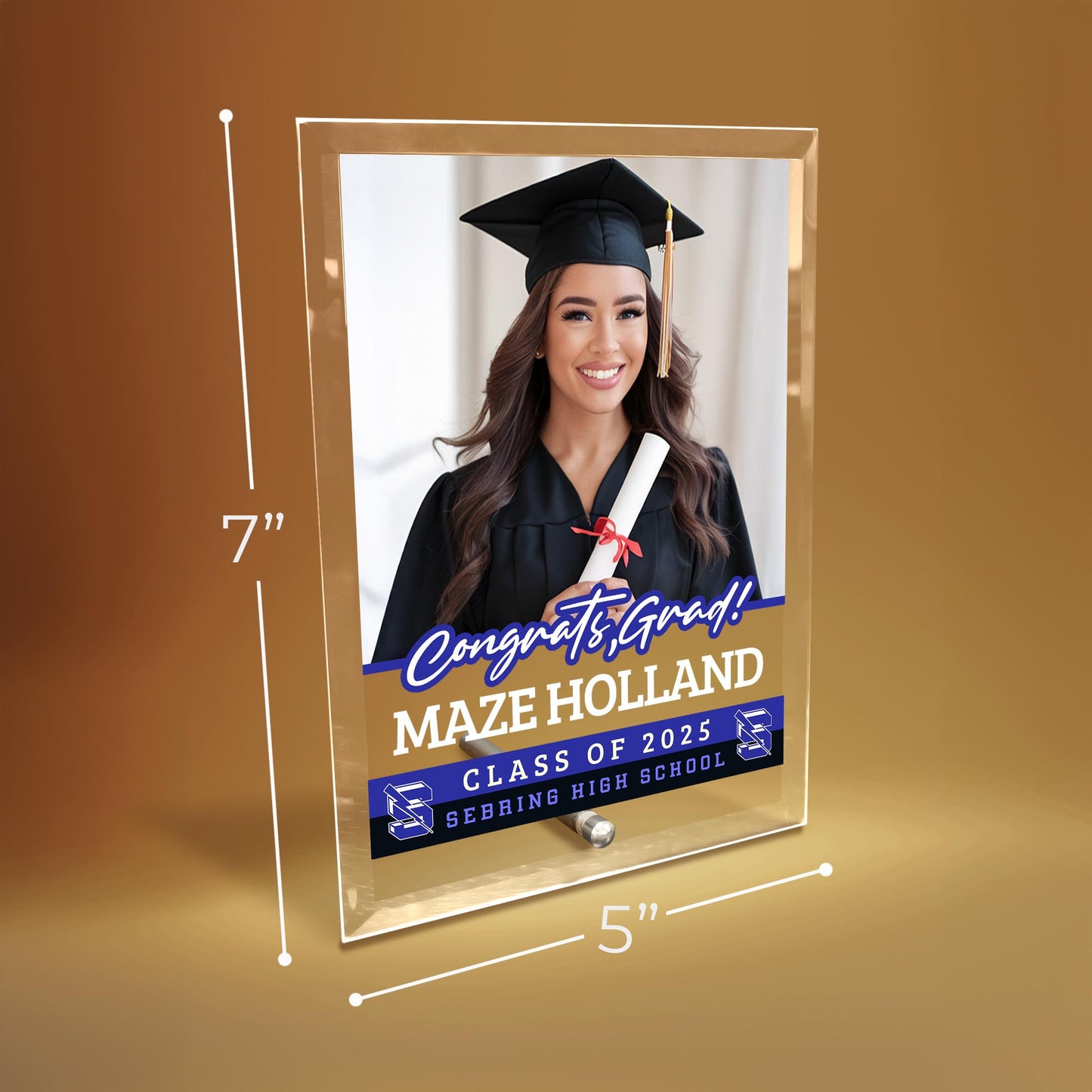 Sebring High School Glass Plaque Design 2