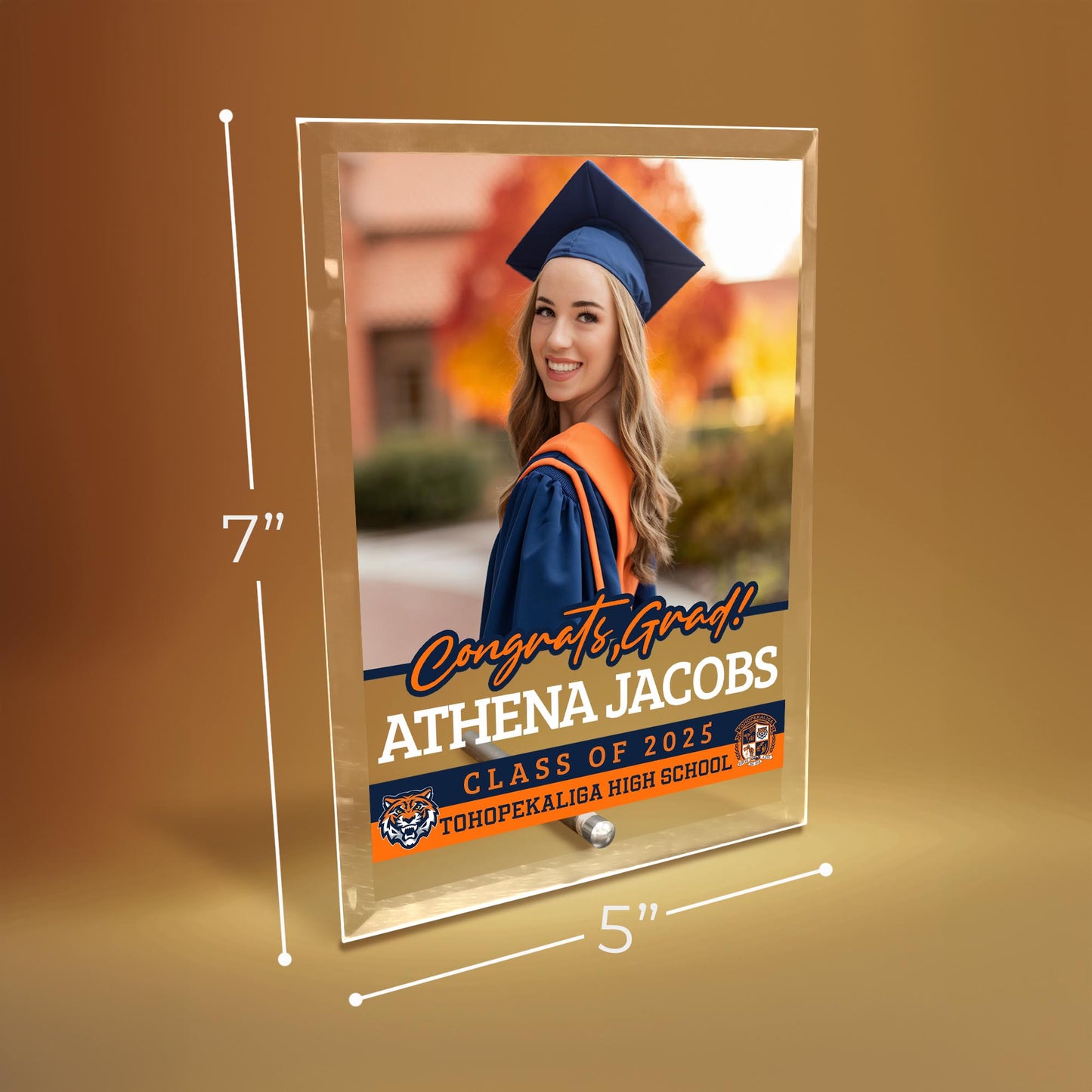 Tohopekaliga High School Glass Plaque Design 2